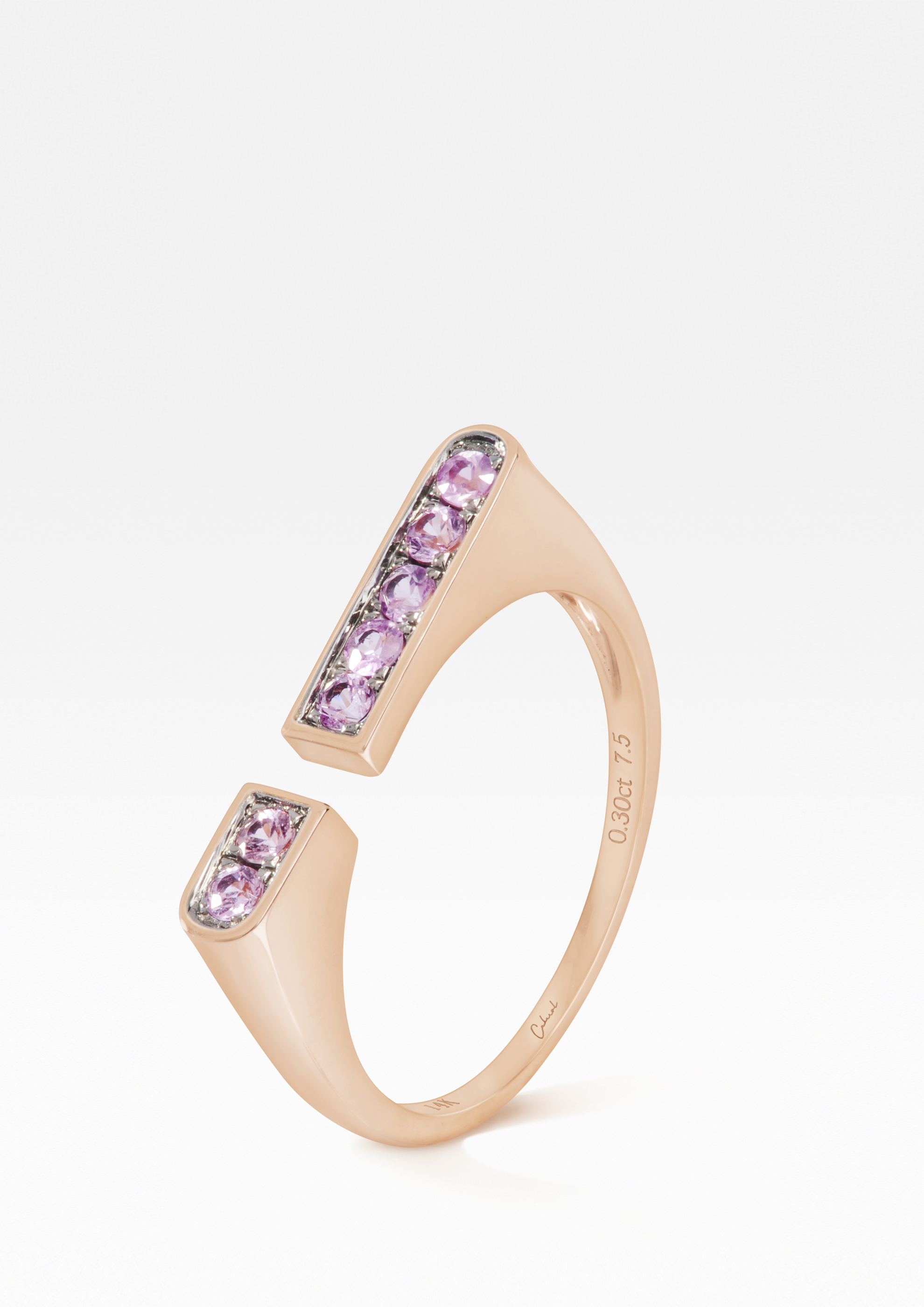 Cabirol_Joaillerie; Bague; Or; Rose; saphirs